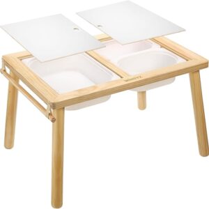 Mesa Sensorial Infantil Wingyz con Almacenamiento – Mesa de Actividades de Madera para Niños - Wingyz Children's Sensory Table with Storage – Wooden Activity Table for Kids