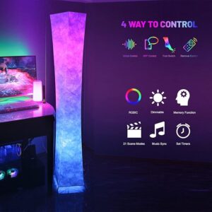 lámpara de pie LED RGB inteligente - smart RGB LED floor lamp