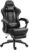 Dowinx Gaming Chair Ergonomic Racing Style Recliner with Massage Lumbar Support, Office Armchair for Computer PU Leather E-Sports Gamer Chairs with Footrest （Black）